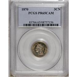 1870 3CN PR65 Cameo PCGS. By 1870, it was increasingly 