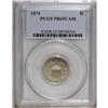 Image 1 : 1874 5C PR65 Cameo PCGS. A lovely Gem that has pleasin 