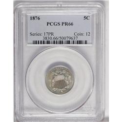 1876 5C PR66 PCGS. A crisply struck centennial coin wi 