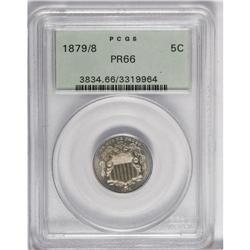 1879/8 5C PR66 PCGS. A lovely example of this overdate 
