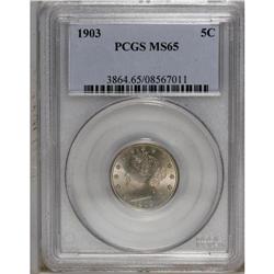1903 5C MS65 PCGS. The base of the 1 in the date is ni 