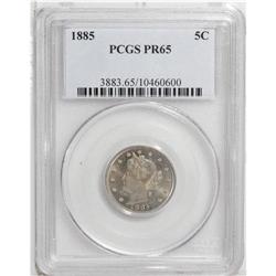 1885 5C PR65 PCGS. This is an important date, rare in 