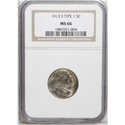 1913-S 5C Type One MS66 NGC. Slightly soft on the biso 