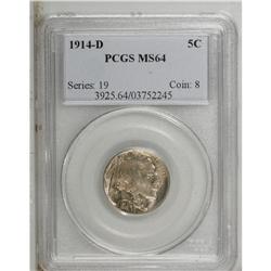 1914-D 5C MS64 PCGS. A lustrous near-Gem that sports a 