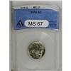 Image 3 : 1916 5C MS67 ANACS. A Superb, boldly struck example en 
