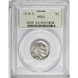 1918-D 5C MS63 PCGS. The mintmark is sharp, and the le 