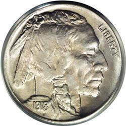 1918-D 5C MS66 PCGS. Gunmetal-gray and apricot toning 