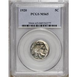 1920 5C MS65 PCGS. A delightfully colored Gem featurin 
