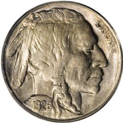 1926-S 5C MS63 PCGS. The unusual toning pattern on thi 