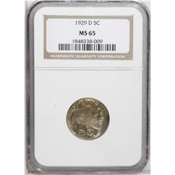 1929-D 5C MS65 NGC. A nicely struck and attractive Gem 