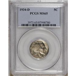 1934-D 5C MS65 PCGS. A well-produced, untoned Gem exam 
