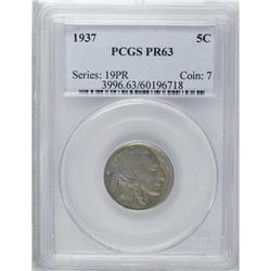 1937 5C PR63 PCGS. At 5,769 specimens, this issue is t 