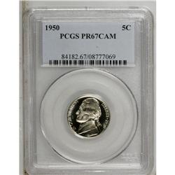 1950 5C PR67 Cameo PCGS. A shining and essentially unt 