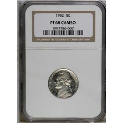 1952 5C PR68 Cameo NGC. A deeply reflective piece with 