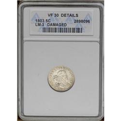 1803 H10C Large 8--Damaged--ANACS. VF30 Details. V-2, 