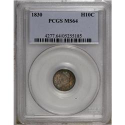 1830 H10C MS64 PCGS. V-10, LM-1.1, R.4. High 0 in the 