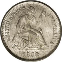 1868-S H10C MS65 PCGS. This well struck Gem is origina 