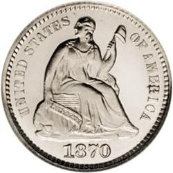 1870 H10C PR67 Cameo NGC. A breathtaking specimen with 