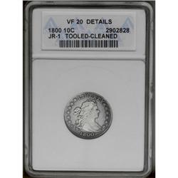 1800 10C --Tooled, Cleaned--ANACS. VF20 Details. JR-1, 