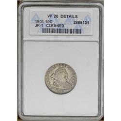 1801 H10C --Cleaned--ANACS. VF20 Details. JR-1, R.4. Th 