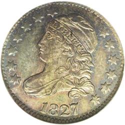 1827 10C MS64 NGC. JR-13, R.3. This prooflike near-Gem 