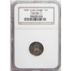 1838-O 10C No Stars XF45 NGC. The 1838-O is the final 