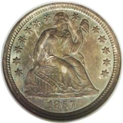 1857-O 10C MS66 NGC. This satiny Premium Gem approache 