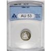 Image 1 : 1866 10C AU53 ANACS. From a paltry mintage of 8,000 pi 
