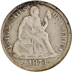 1873-CC 10C Arrows--Damaged--ANACS. Fine 12 Details. O 