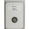 Image 1 : 1891 10C MS65 NGC. Pleasing luster peeks through mediu 