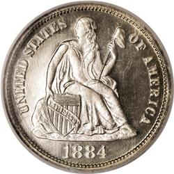 1884 10C PR68 Cameo NGC. Frosty devices provide obviou 