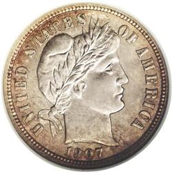 1907-D 10C MS65 NGC. In spite of a mintage in excess o 