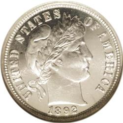 1892 10C PR67 Cameo NGC. Untoned, or essentially so, t 