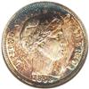 Image 1 : 1893 10C PR67 NGC. Electric-blue and golden-brown hues 