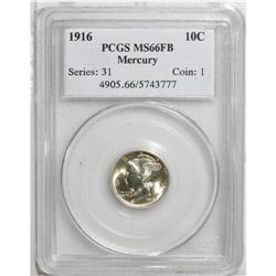 1916 10C MS66 Full Bands PCGS. A brilliant Gem that ha 