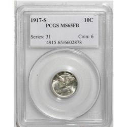 1917-S 10C MS65 Full Bands PCGS. A highly lustrous Gem 