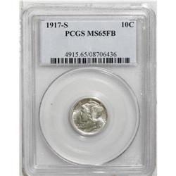 1917-S 10C MS65 Full Bands PCGS. A boldly struck and b 
