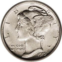 1919-D 10C MS66 PCGS. The 1919-D was underappreciated 