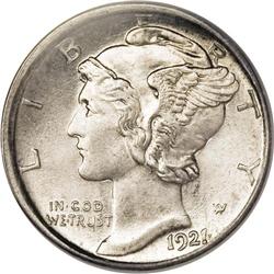 1921-D 10C MS64 Full Bands PCGS. A well-defined piece 