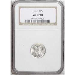1923 10C MS67 Full Bands NGC. Boldly struck and essent 