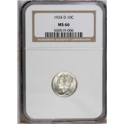 1924-D 10C MS66 NGC. Despite its mintage, this issue i 