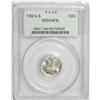 Image 3 : 1924-S 10C MS64 Full Bands PCGS. A lovely near-Gem, un 