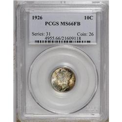1926 10C MS66 Full Bands PCGS. Deep amber-gold graces 