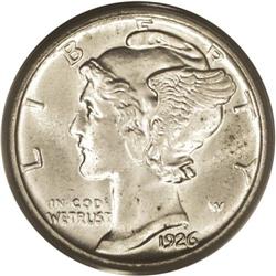 1926-S 10C MS64 Full Bands PCGS. Sharply struck and es 