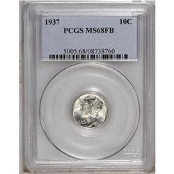 1937 10C MS68 Full Bands PCGS. A superlative example a 