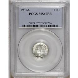 1937-S 10C MS67 Full Bands PCGS. A superlative example 