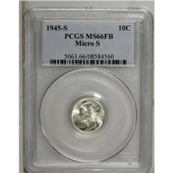 1945-S 10C Micro S MS66 Full Bands PCGS. The small siz 