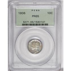 1936 10C PR65 PCGS. A Gem with milky white-and-brown t 