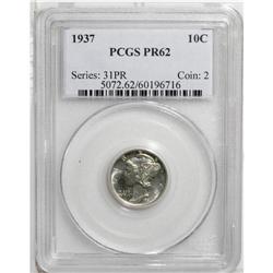 1937 10C PR62 PCGS. Both sides have light cream toning 