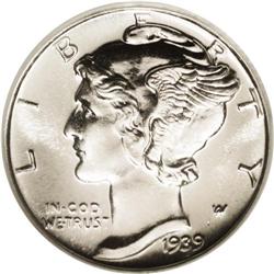 1939 10C PR68 NGC. This stone-white high grade proof M 